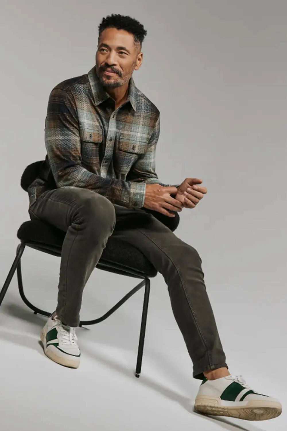 7Diamonds Generation Plaid Shirt for Men in Toffee | GSMK-7979-TOFFEE