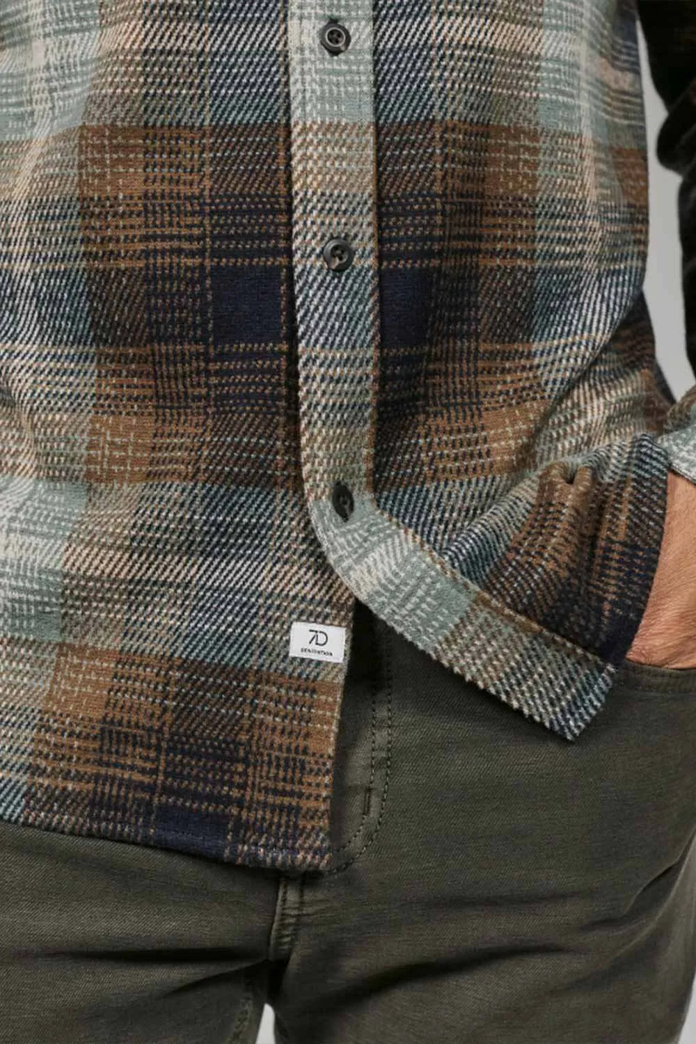 7Diamonds Generation Plaid Shirt for Men in Toffee | GSMK-7979-TOFFEE
