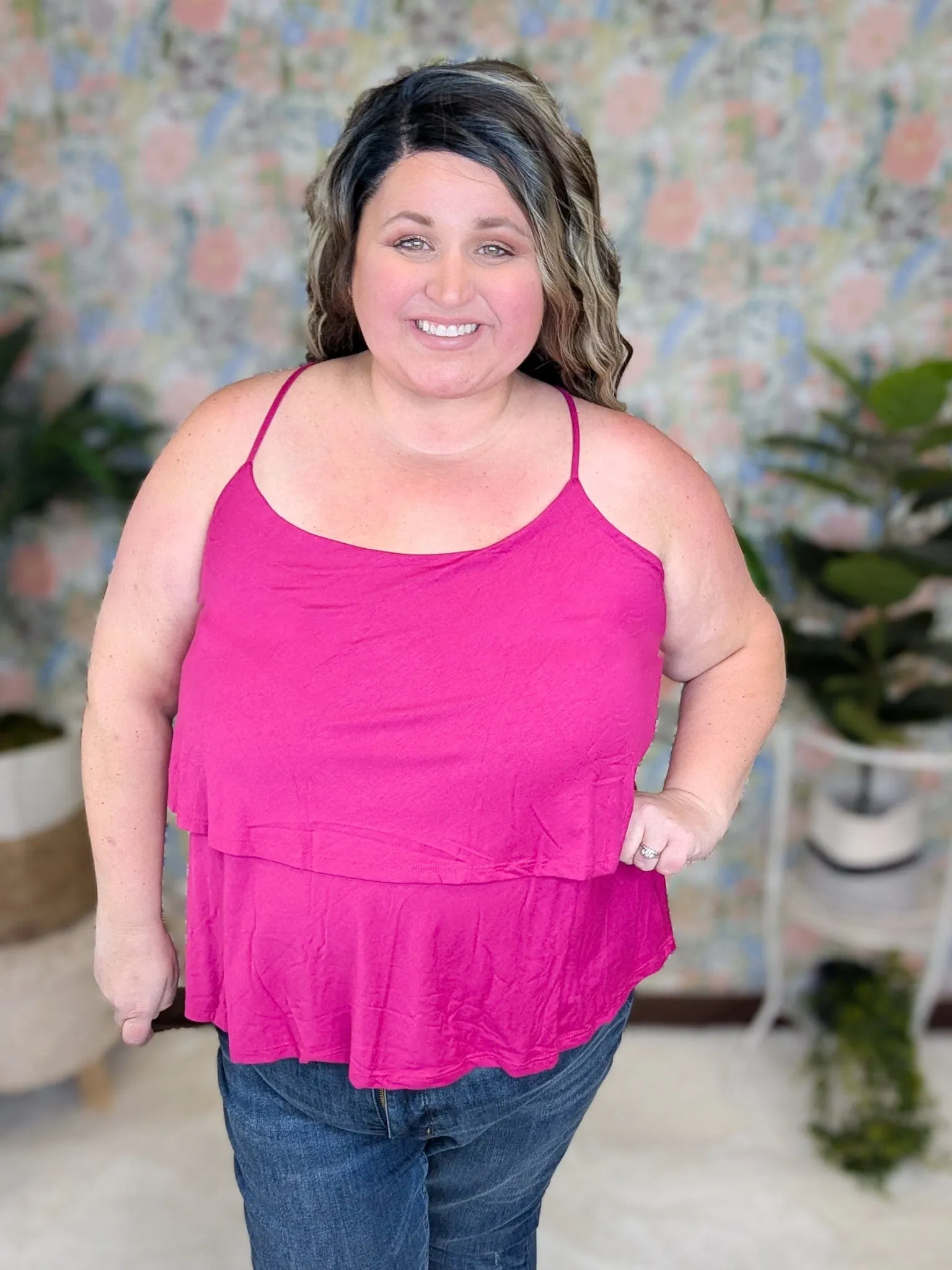 Alexis Tiered Racerback Tank in Solids (2 Colors)