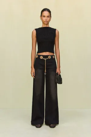 Anzu Knit Top Black