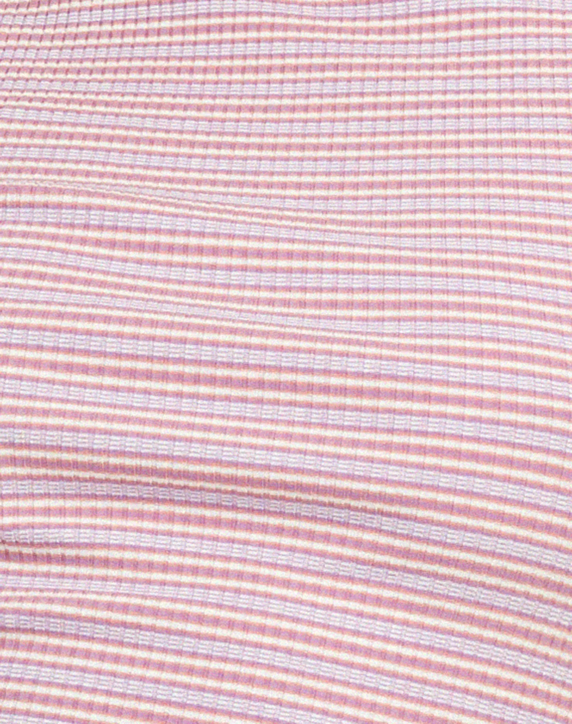 Azura Crop Top in Stripe Rib Purple and Brown