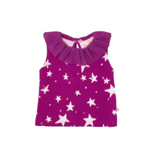 Baby Blouse // purple invers stars // 0-3m // LAST ONE