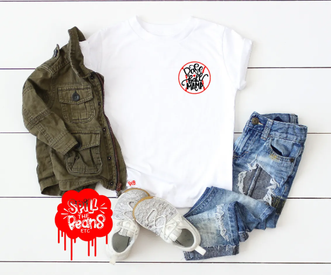 Baseball Mama Pocket Print Shirt