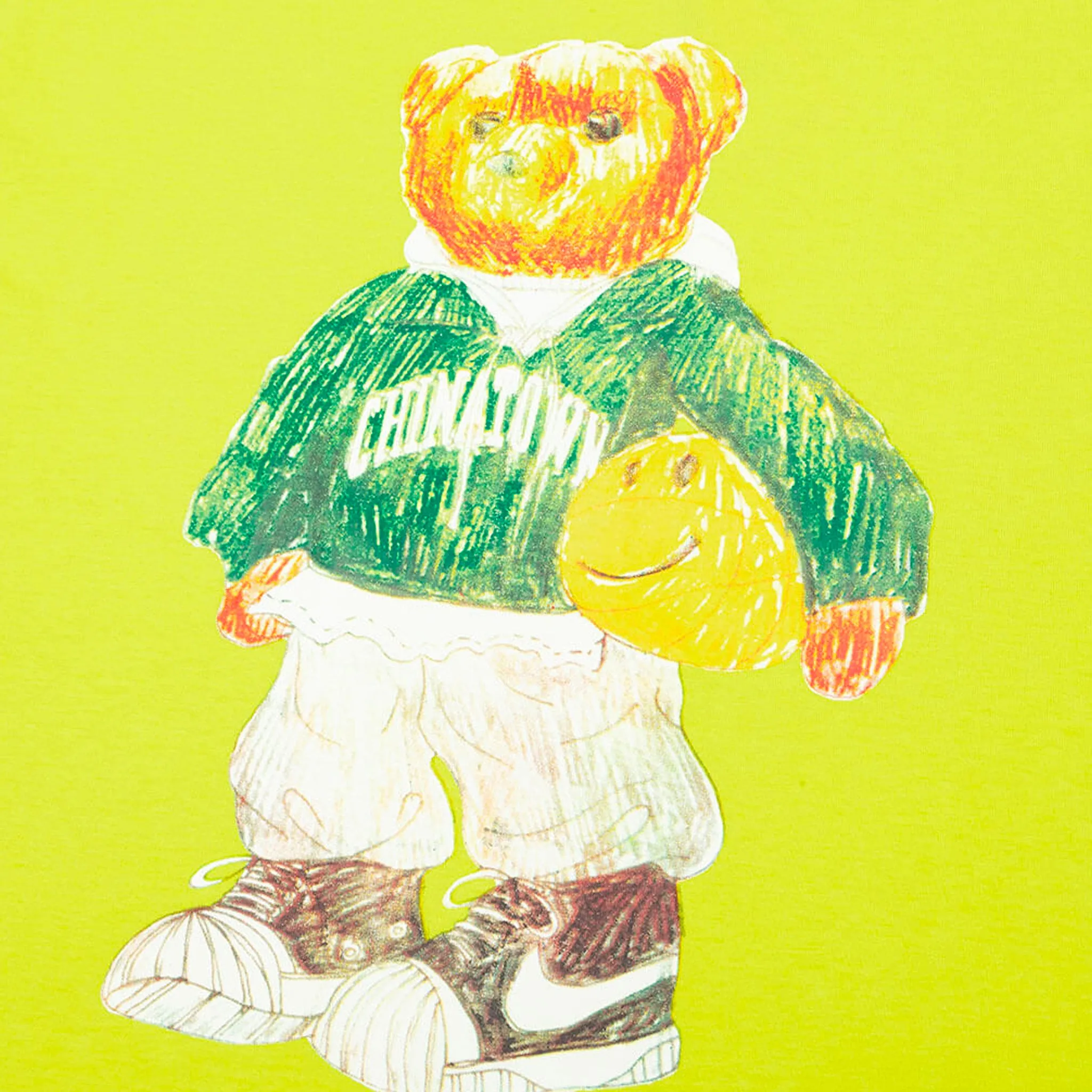 Bear Sketch Tee (Lime Yellow)