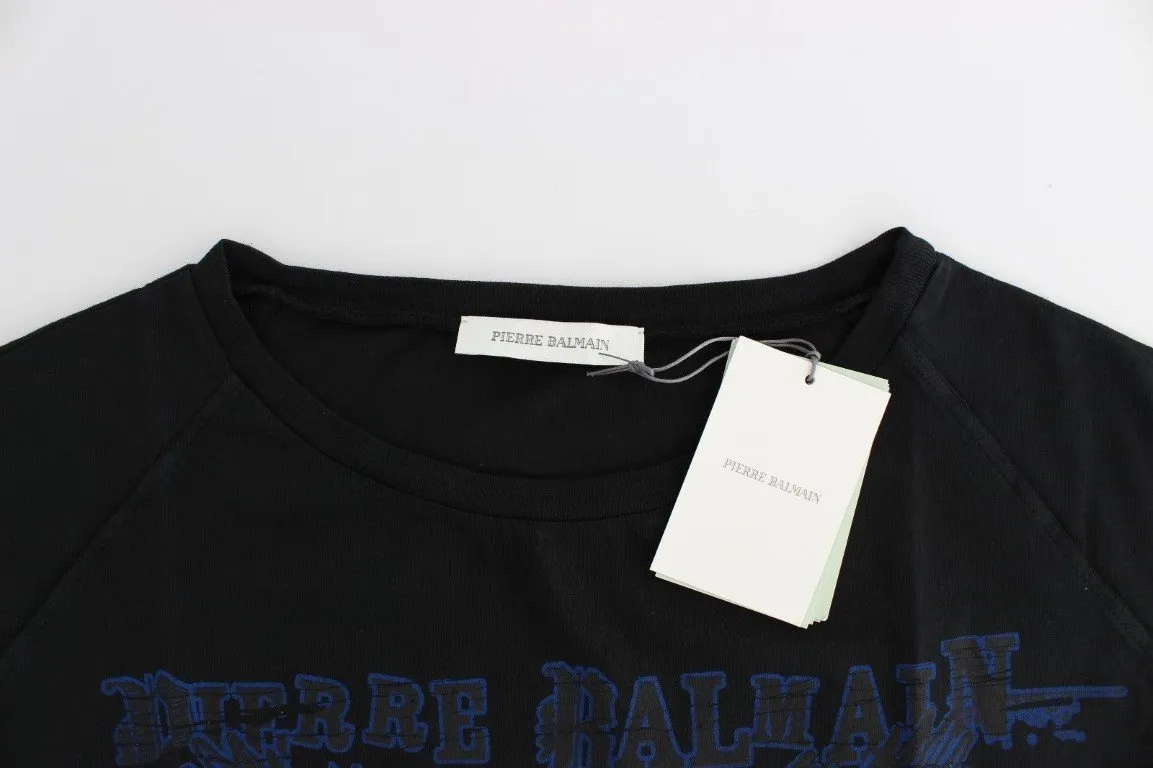 Black branded crop top