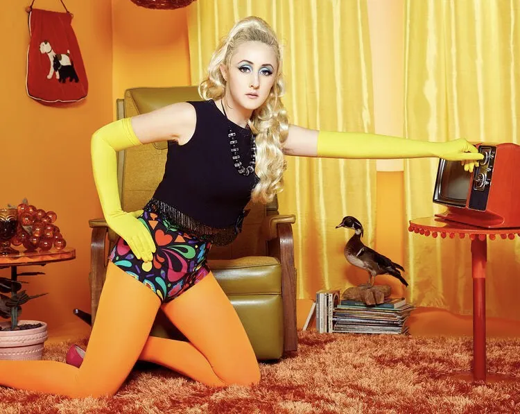 Black Rainbow Lycra Hot Pants with in Femina Magicae