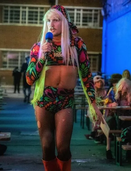 Black Rainbow Lycra Hot Pants with in Femina Magicae