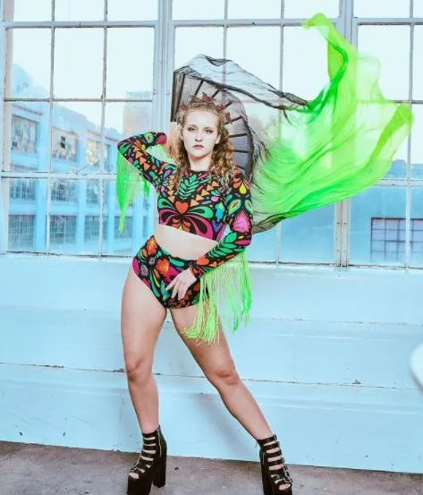 Black Rainbow Lycra Hot Pants with in Femina Magicae