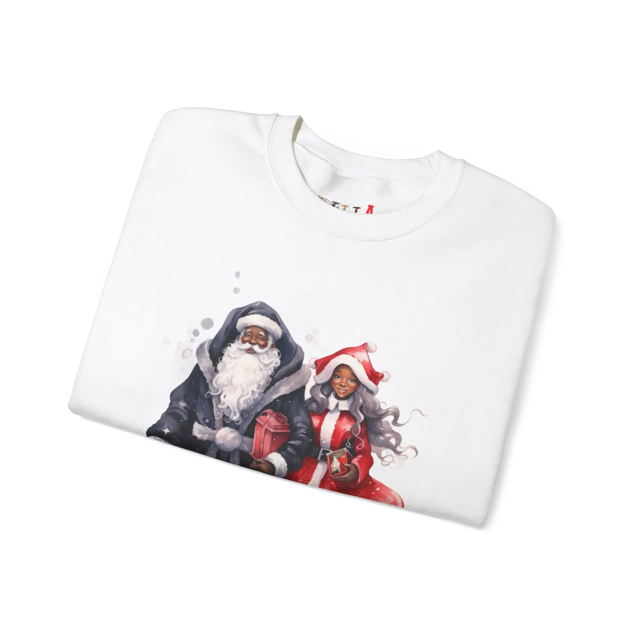 Black Santa 11 Unisex Heavy Blend™ Crewneck Sweatshirt