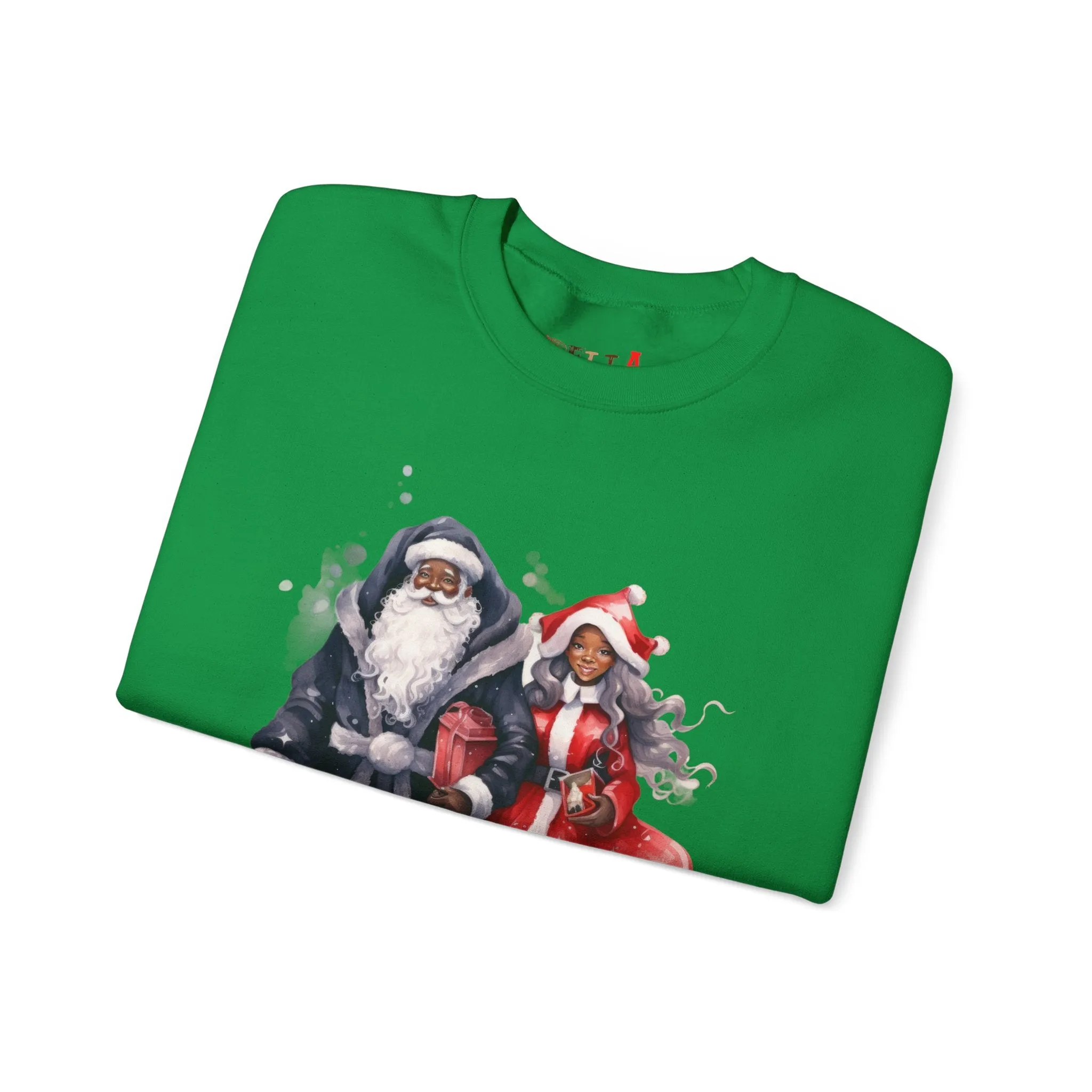 Black Santa 11 Unisex Heavy Blend™ Crewneck Sweatshirt