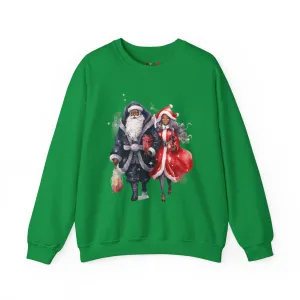 Black Santa 11 Unisex Heavy Blend™ Crewneck Sweatshirt