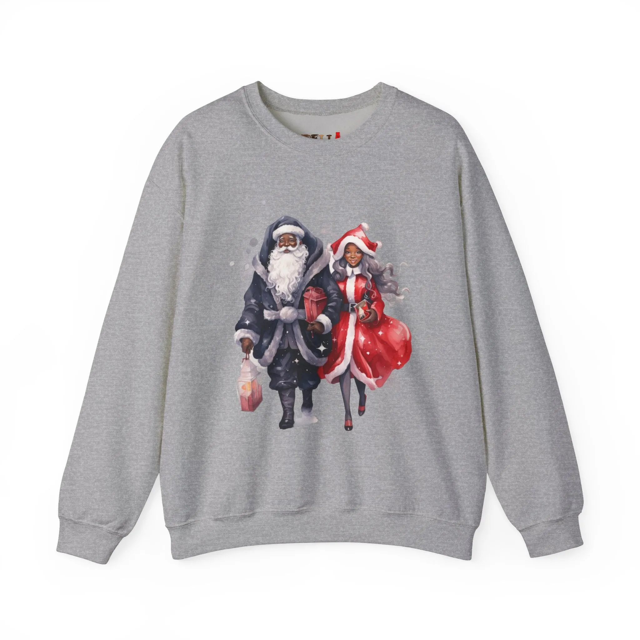 Black Santa 11 Unisex Heavy Blend™ Crewneck Sweatshirt