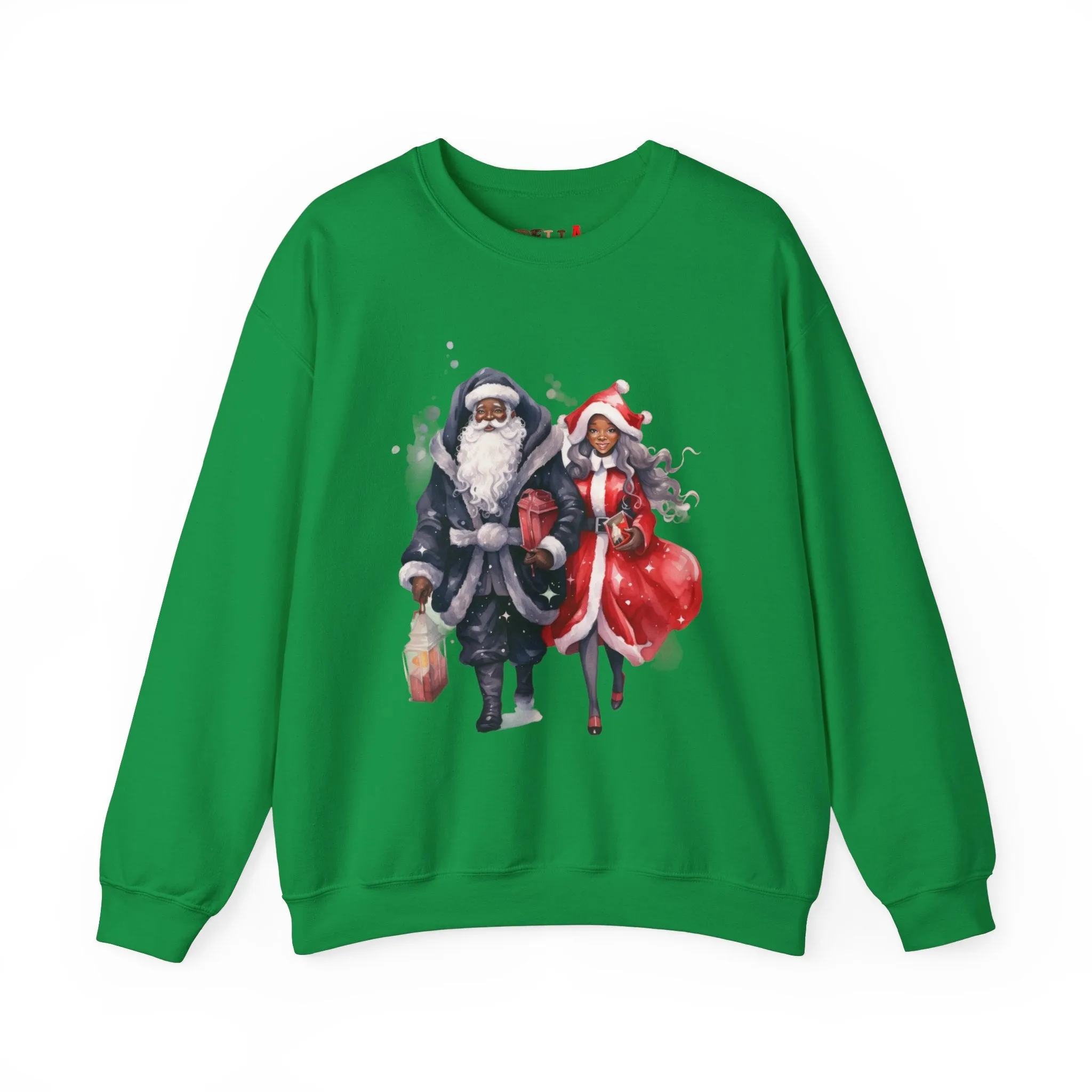 Black Santa 11 Unisex Heavy Blend™ Crewneck Sweatshirt