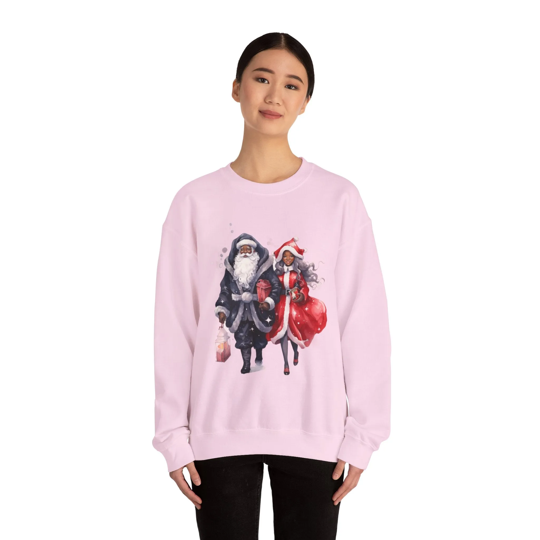 Black Santa 11 Unisex Heavy Blend™ Crewneck Sweatshirt