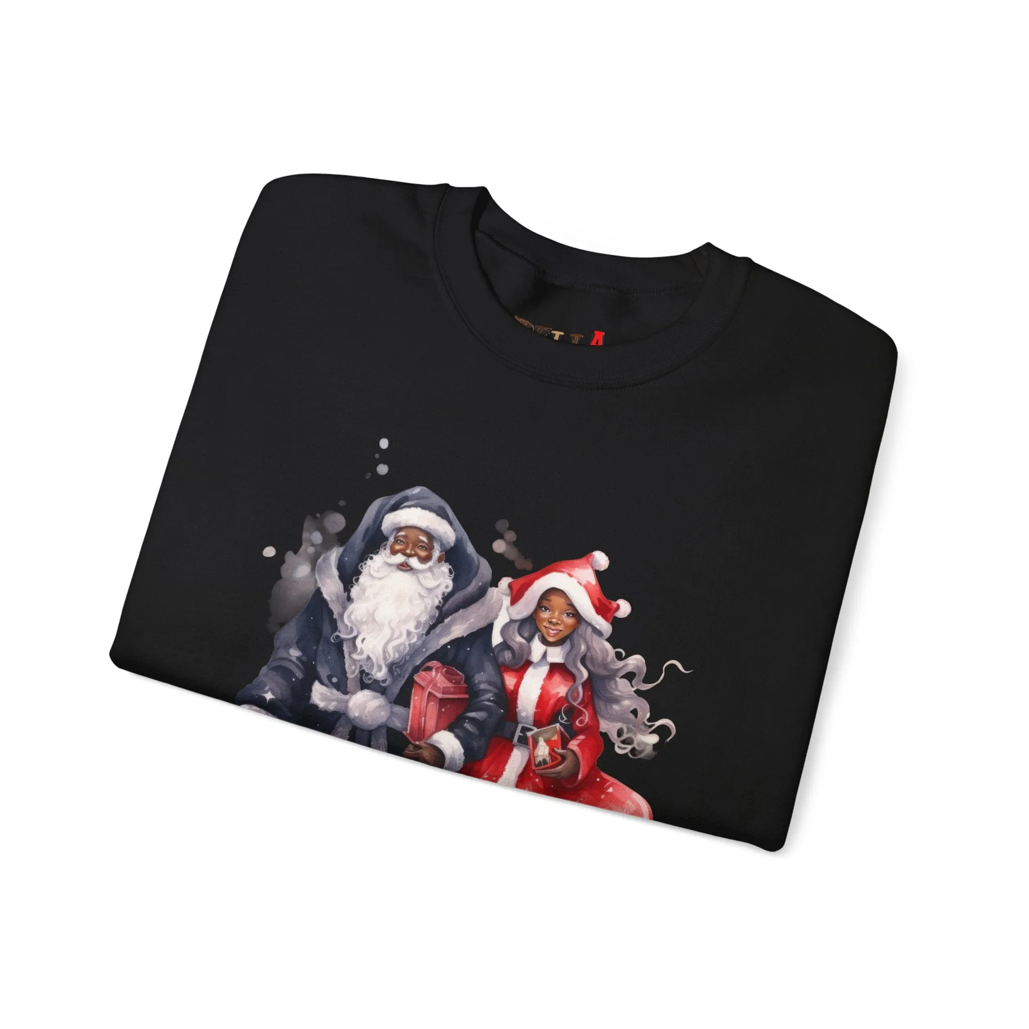 Black Santa 11 Unisex Heavy Blend™ Crewneck Sweatshirt