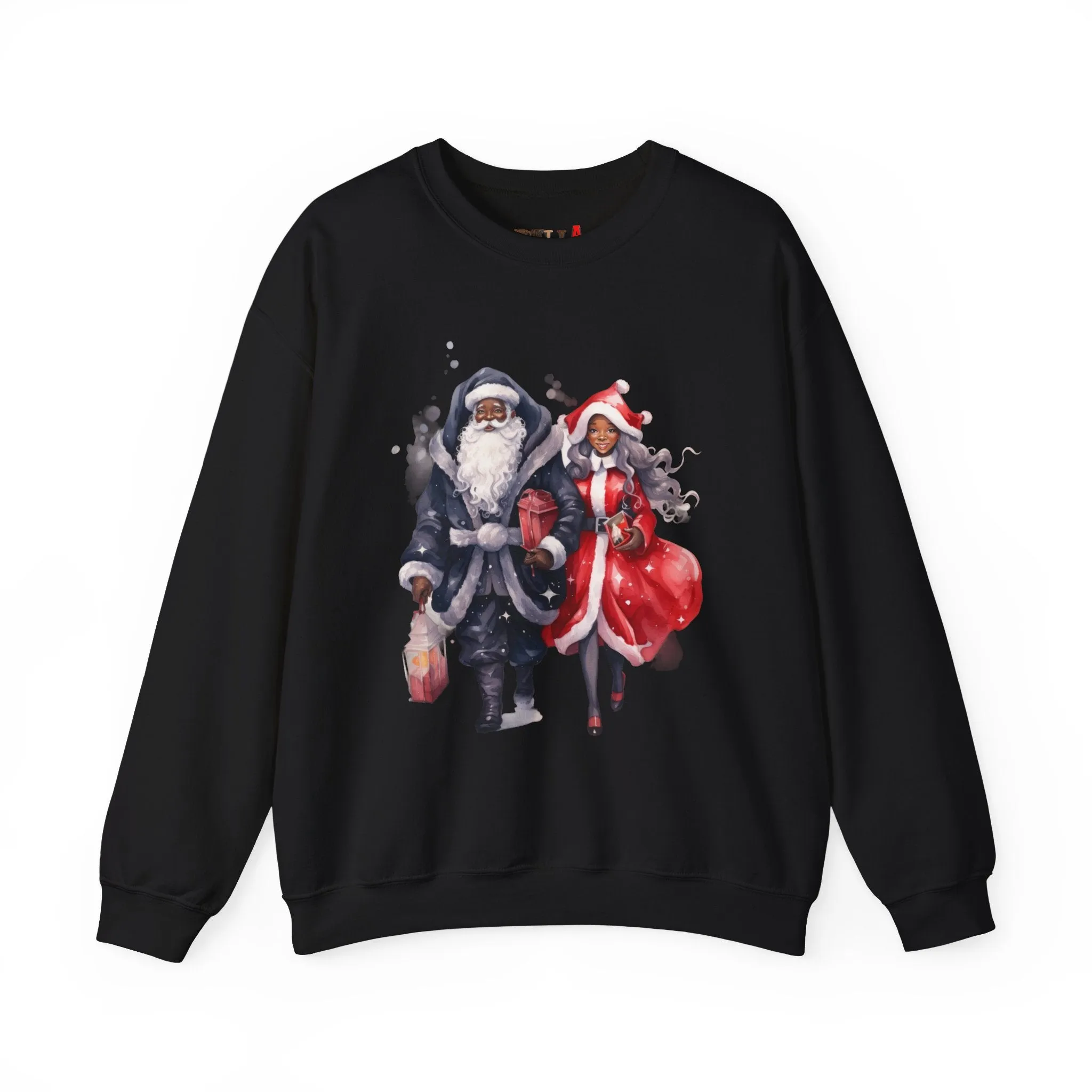 Black Santa 11 Unisex Heavy Blend™ Crewneck Sweatshirt