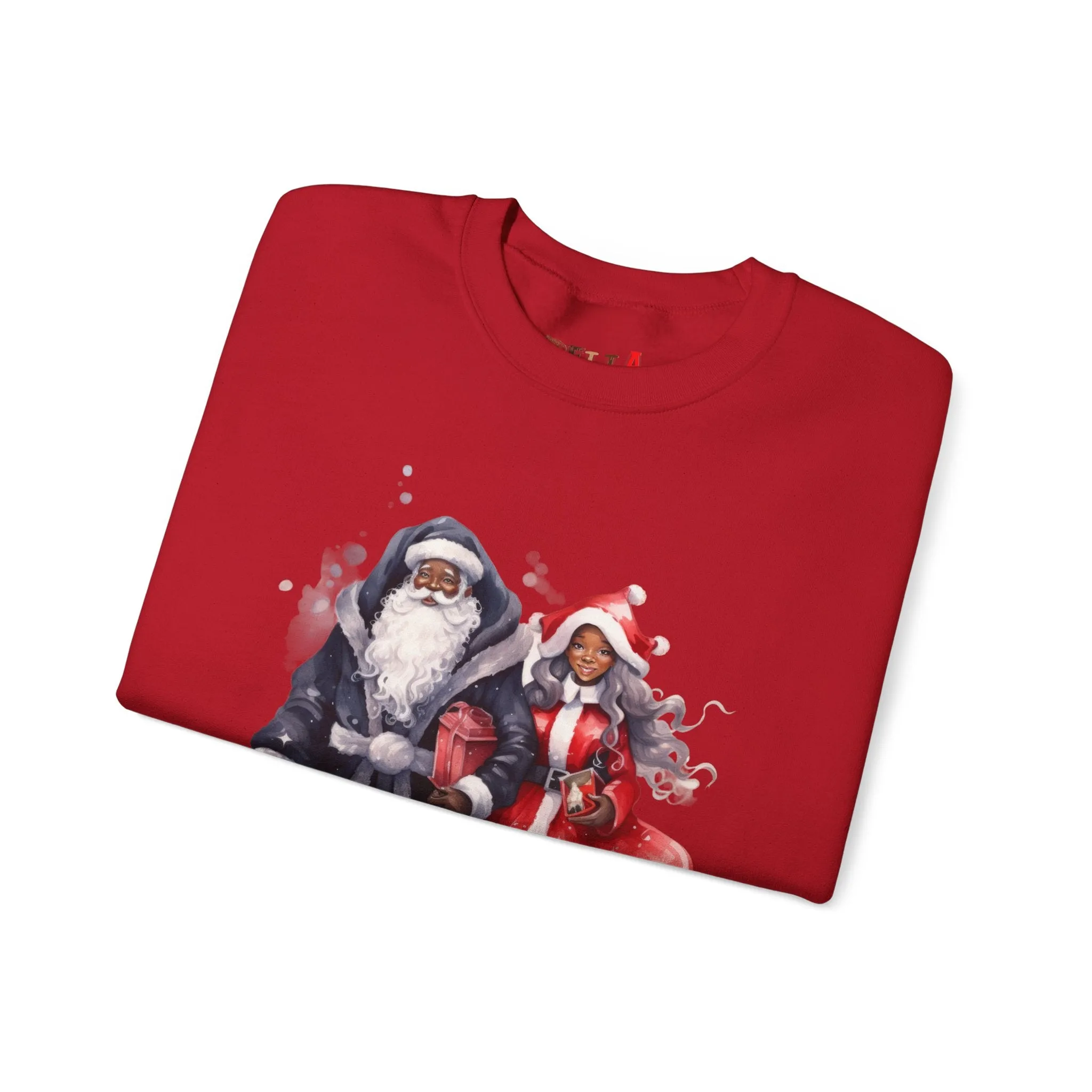 Black Santa 11 Unisex Heavy Blend™ Crewneck Sweatshirt