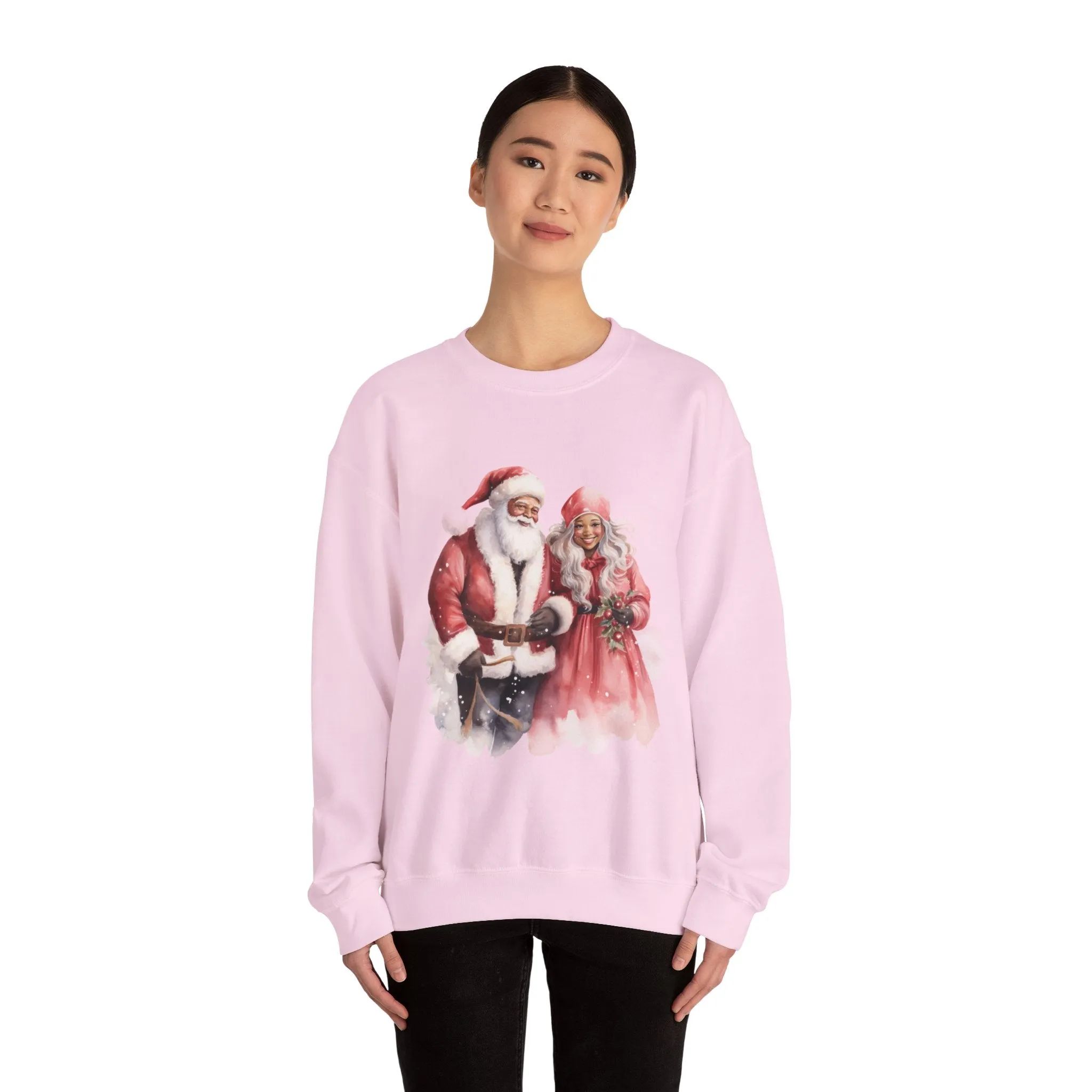 Black Santa 15 Unisex Heavy Blend™ Crewneck Sweatshirt