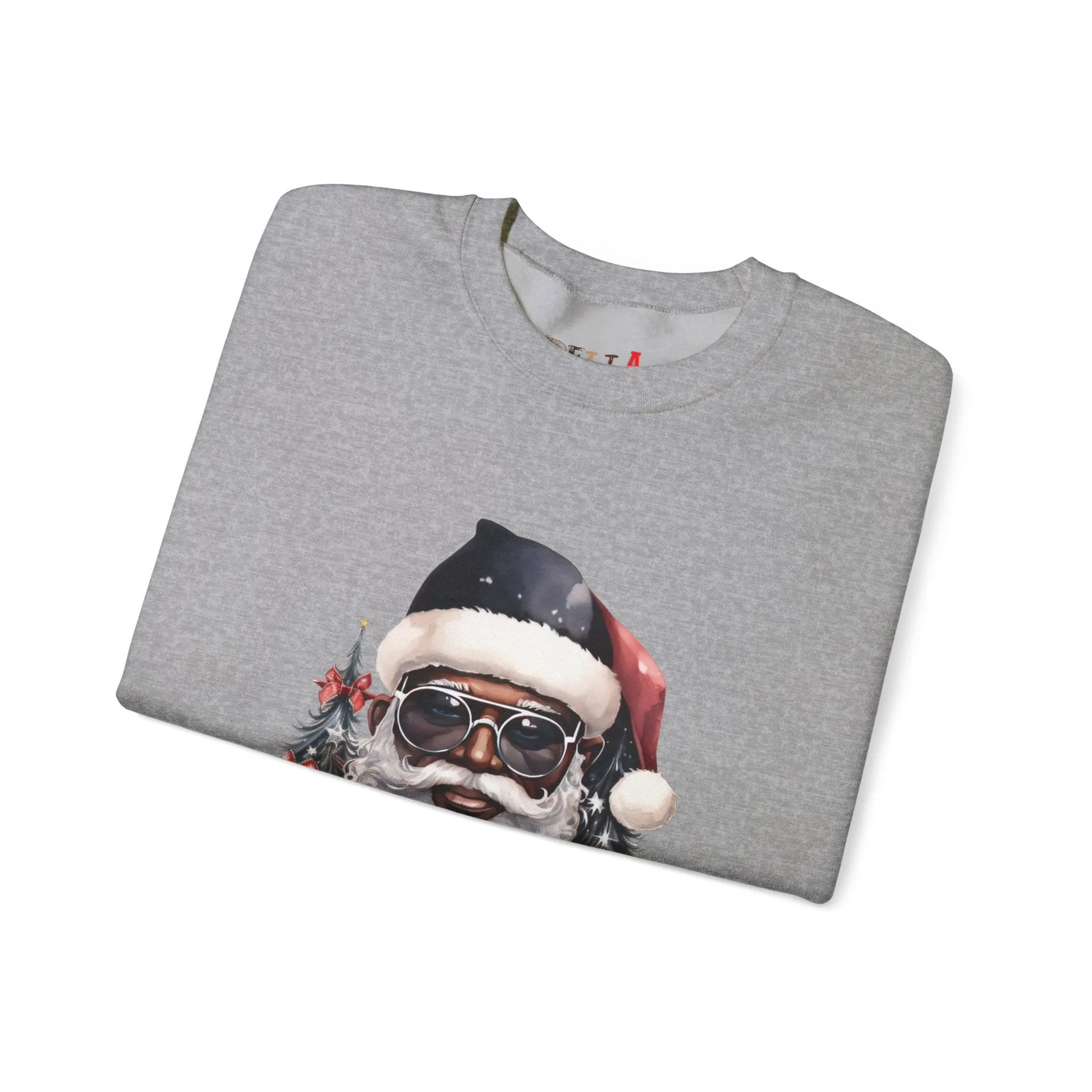 Black Santa 4 Unisex Heavy Blend™ Crewneck Sweatshirt