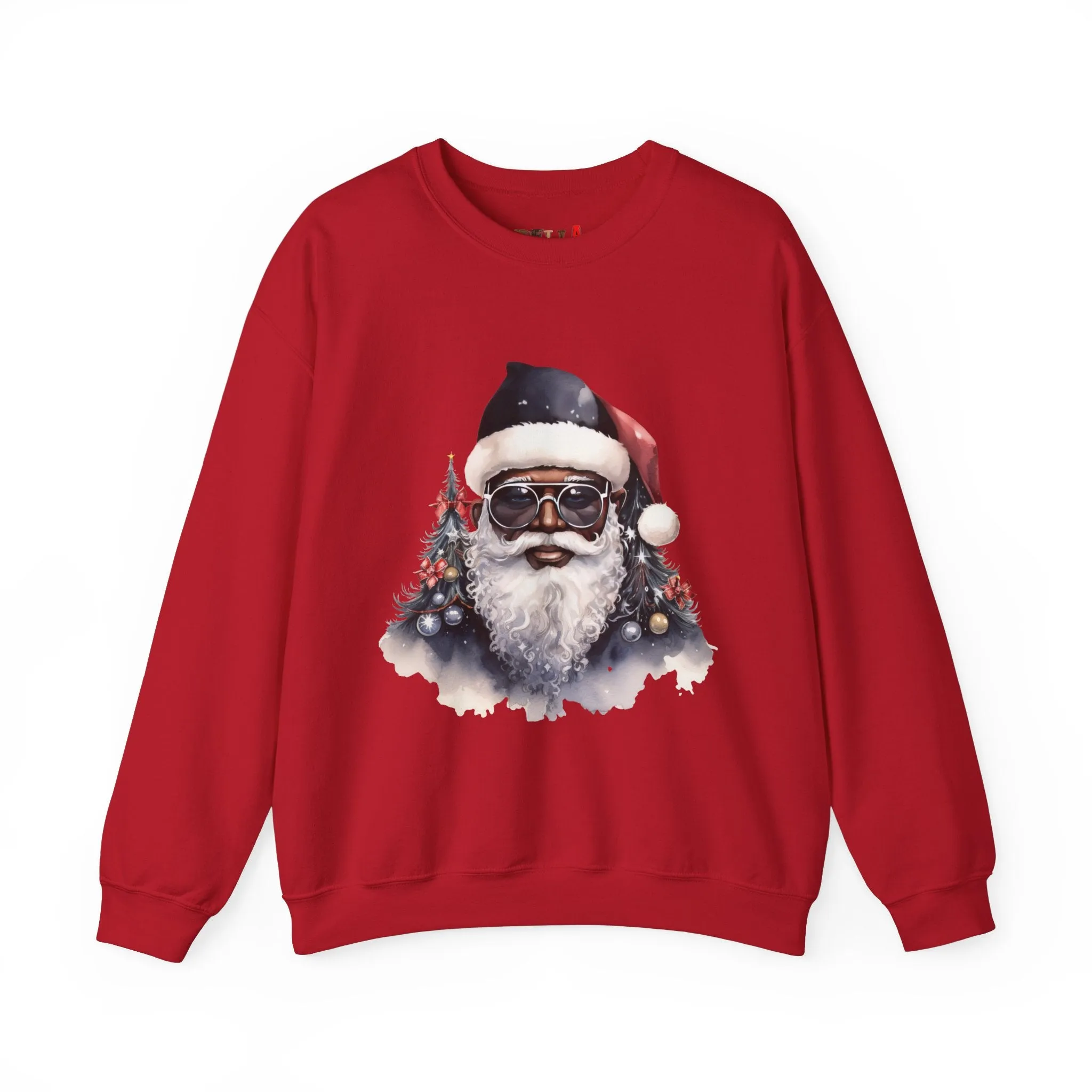 Black Santa 4 Unisex Heavy Blend™ Crewneck Sweatshirt