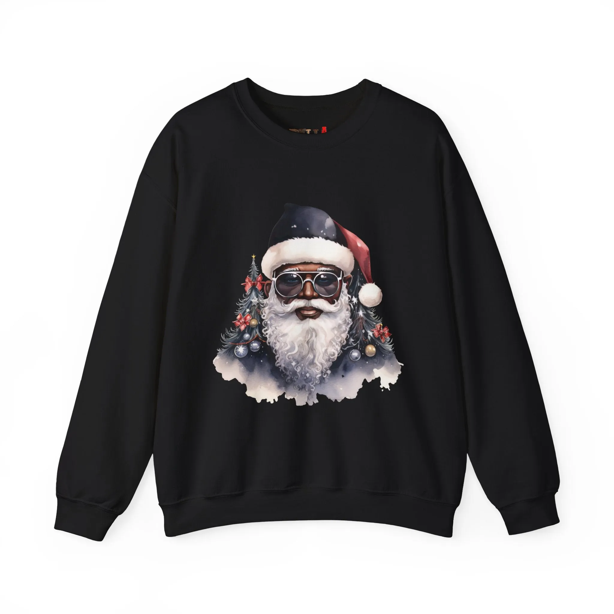 Black Santa 4 Unisex Heavy Blend™ Crewneck Sweatshirt