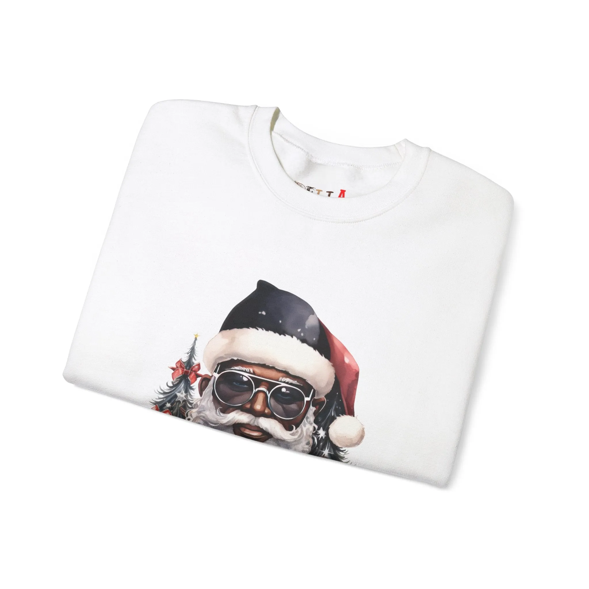 Black Santa 4 Unisex Heavy Blend™ Crewneck Sweatshirt