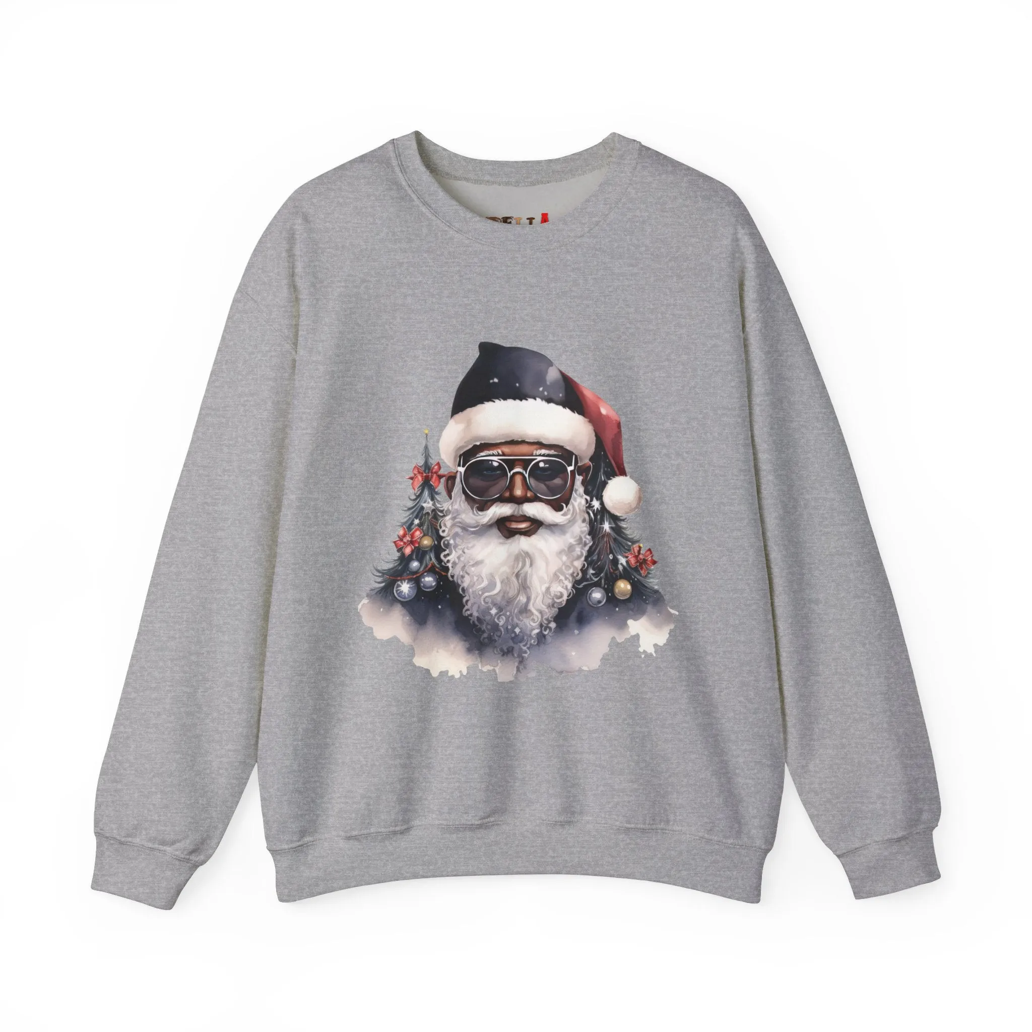 Black Santa 4 Unisex Heavy Blend™ Crewneck Sweatshirt