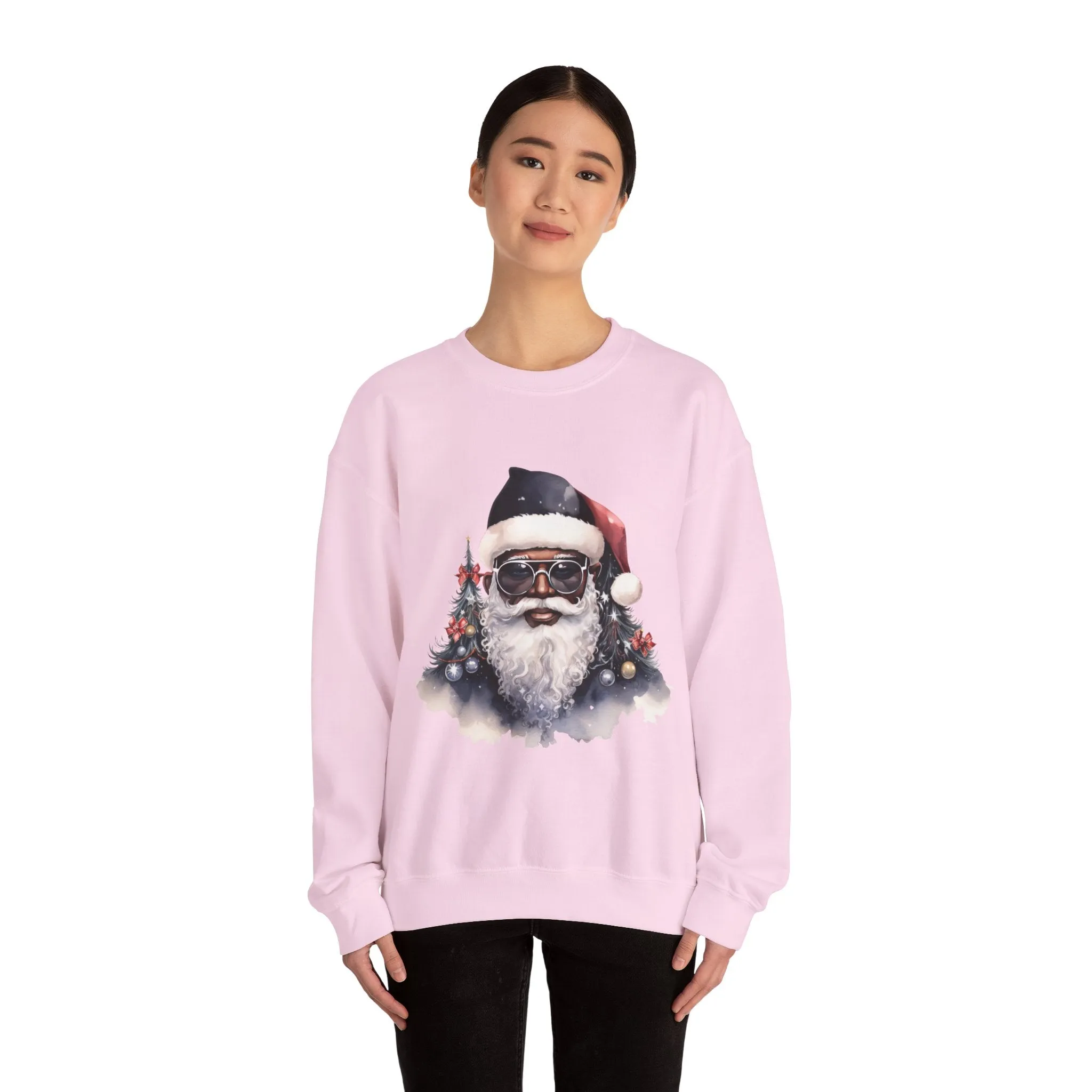 Black Santa 4 Unisex Heavy Blend™ Crewneck Sweatshirt
