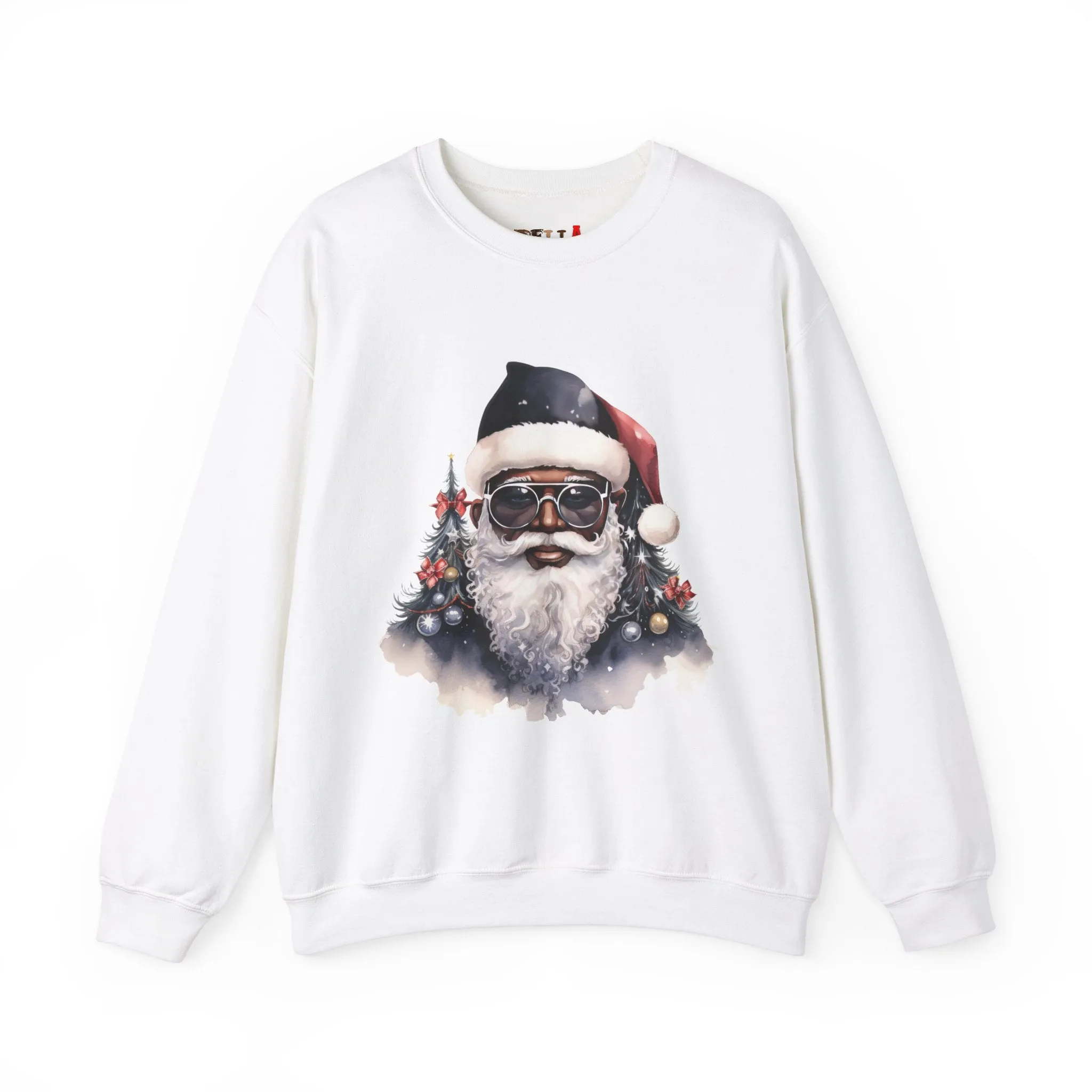 Black Santa 4 Unisex Heavy Blend™ Crewneck Sweatshirt