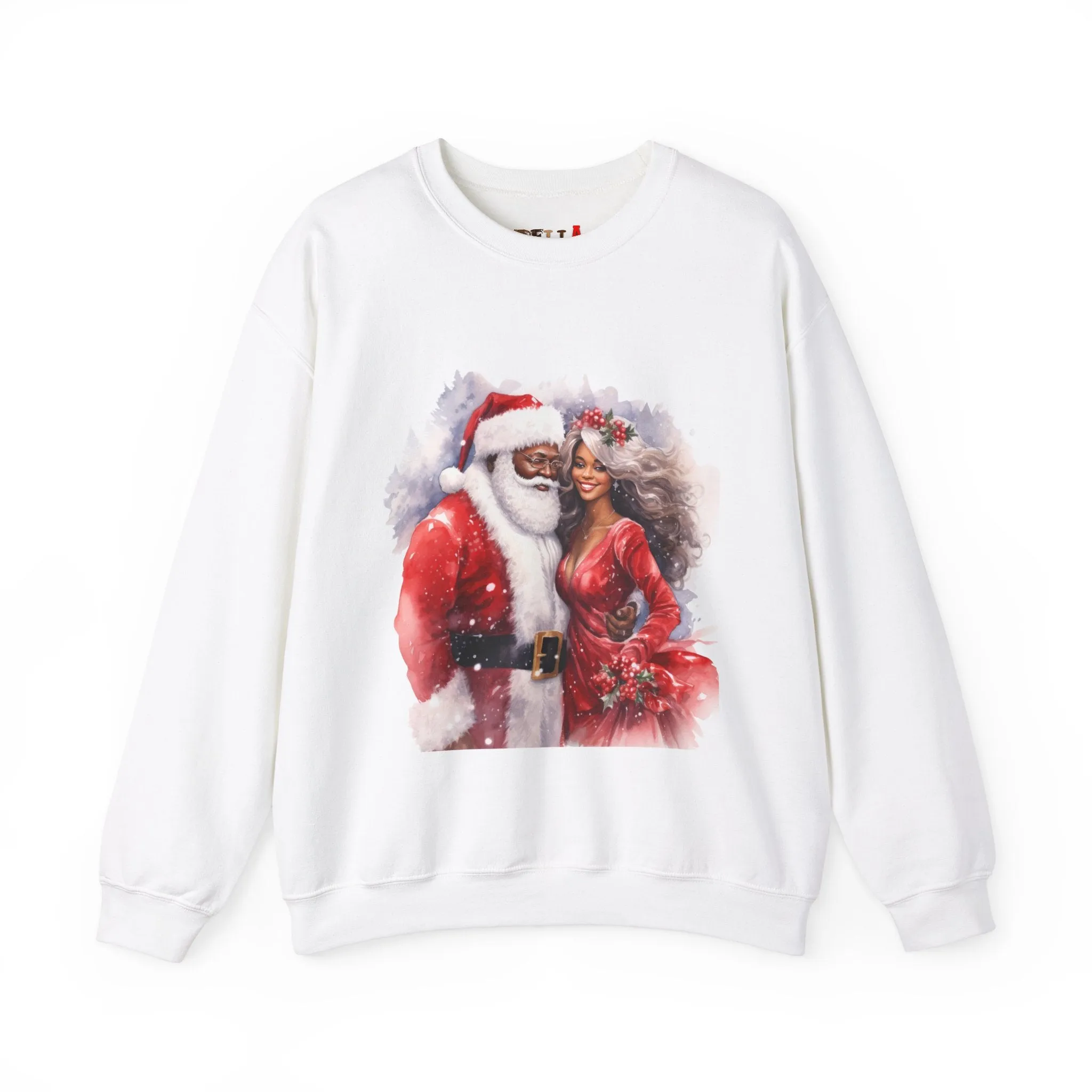 Black Santa 8 Unisex Heavy Blend™ Crewneck Sweatshirt