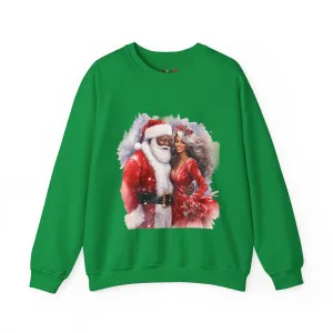 Black Santa 8 Unisex Heavy Blend™ Crewneck Sweatshirt