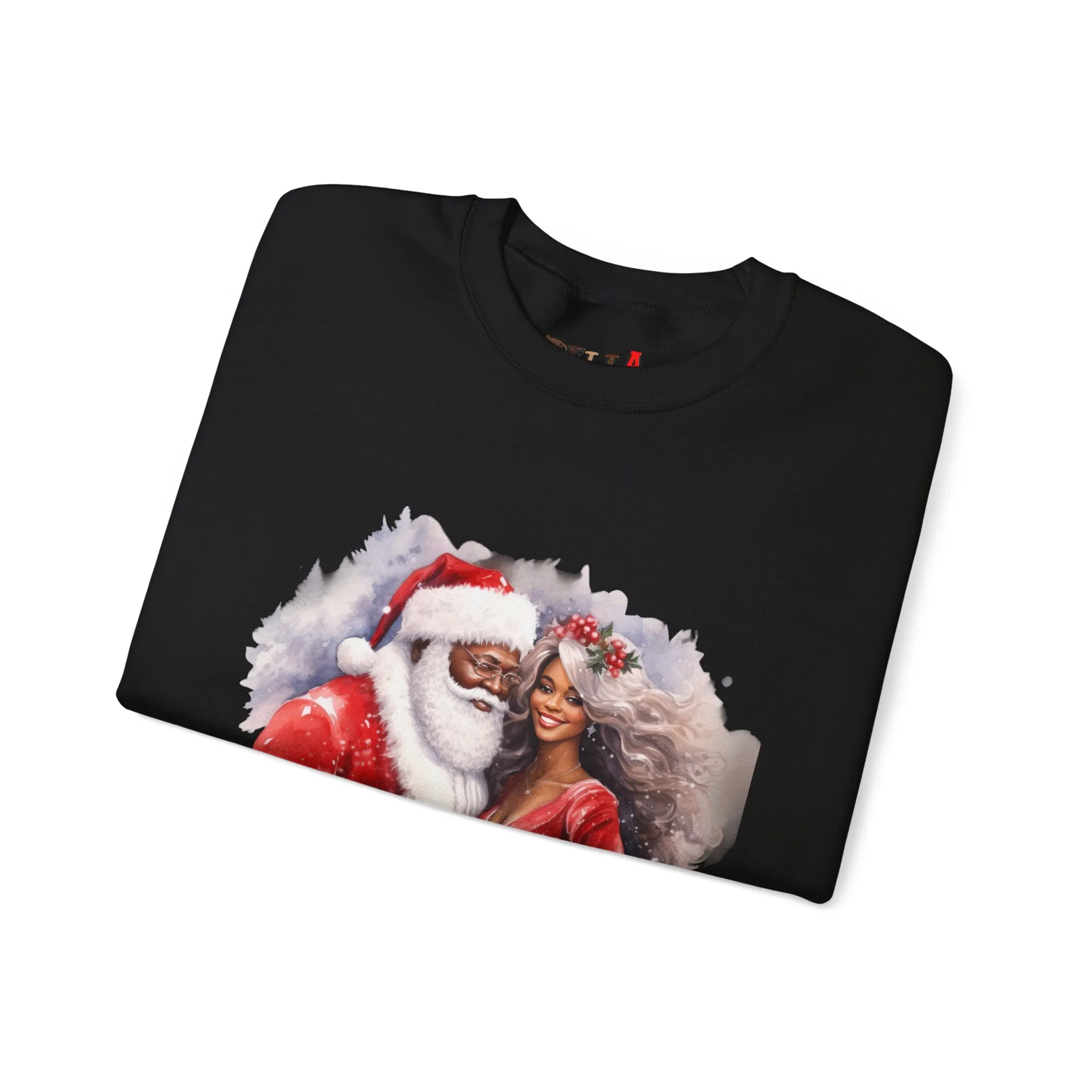 Black Santa 8 Unisex Heavy Blend™ Crewneck Sweatshirt