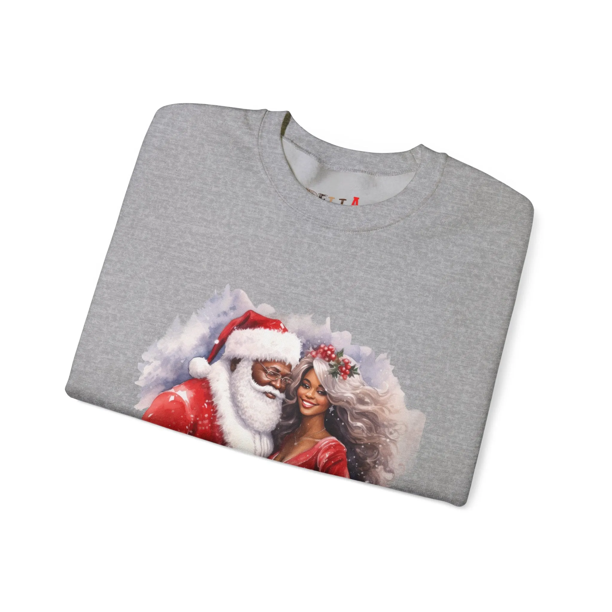 Black Santa 8 Unisex Heavy Blend™ Crewneck Sweatshirt