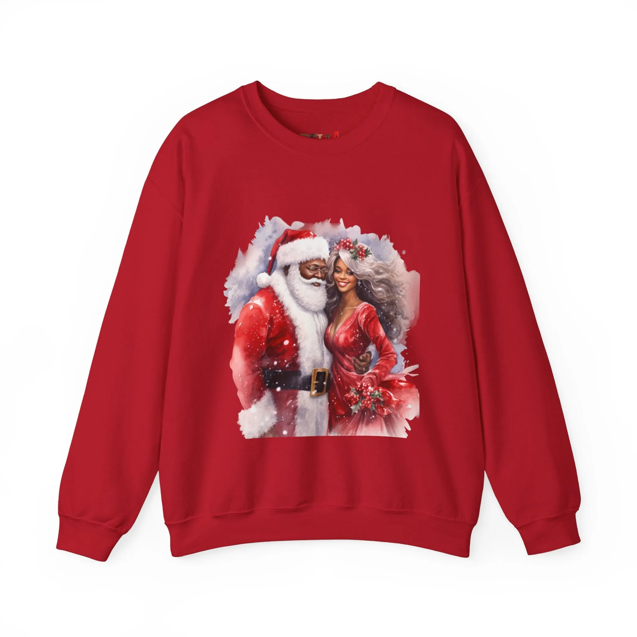 Black Santa 8 Unisex Heavy Blend™ Crewneck Sweatshirt
