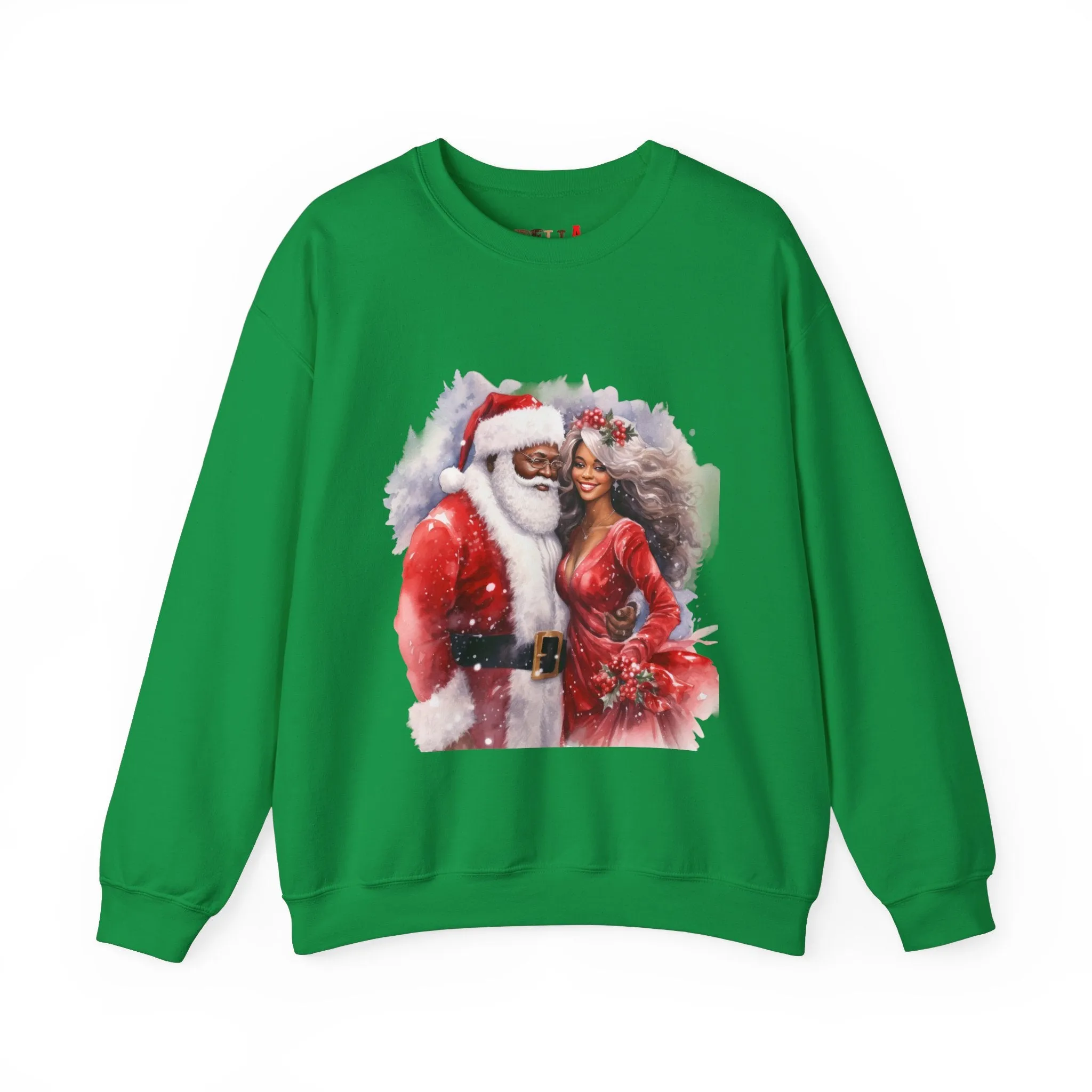 Black Santa 8 Unisex Heavy Blend™ Crewneck Sweatshirt