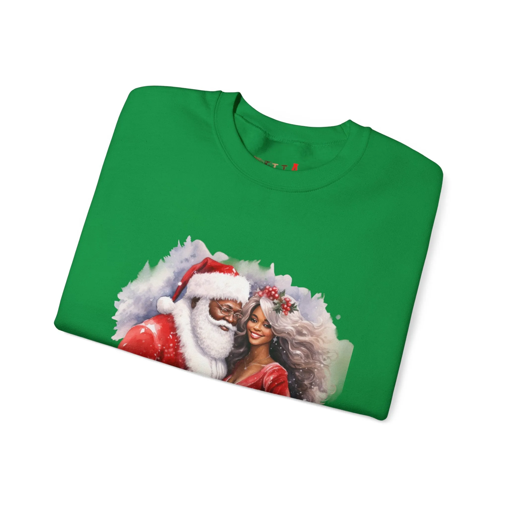 Black Santa 8 Unisex Heavy Blend™ Crewneck Sweatshirt