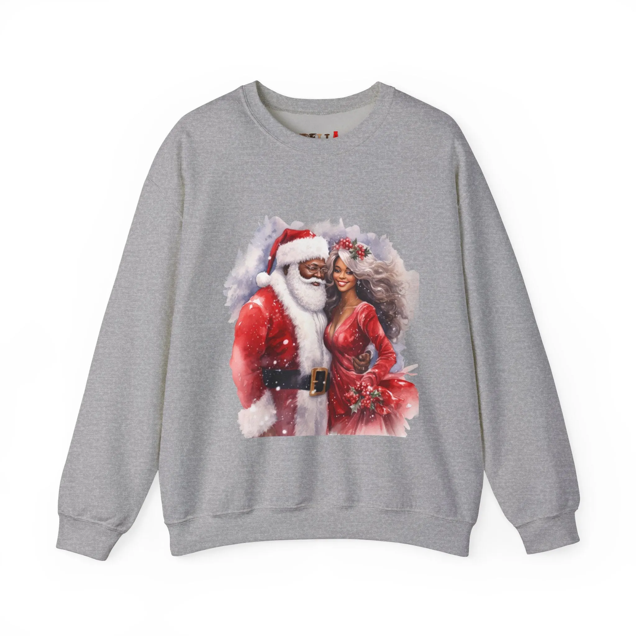 Black Santa 8 Unisex Heavy Blend™ Crewneck Sweatshirt