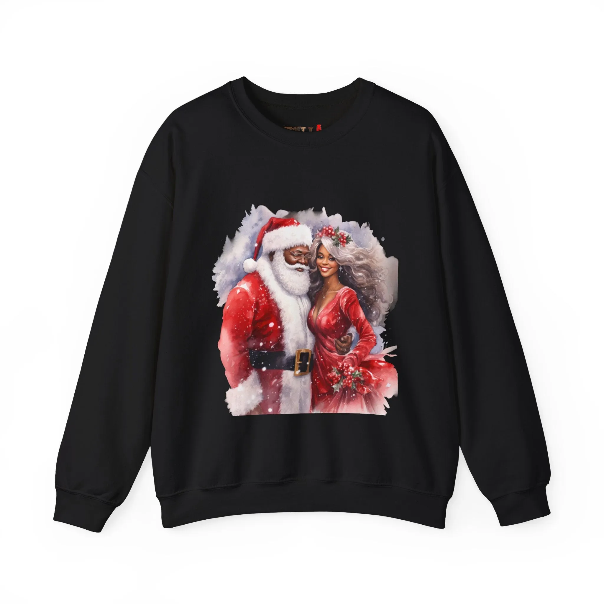 Black Santa 8 Unisex Heavy Blend™ Crewneck Sweatshirt