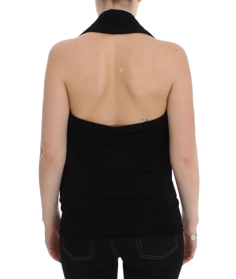 Black Stretch Sleeveless Blouse
