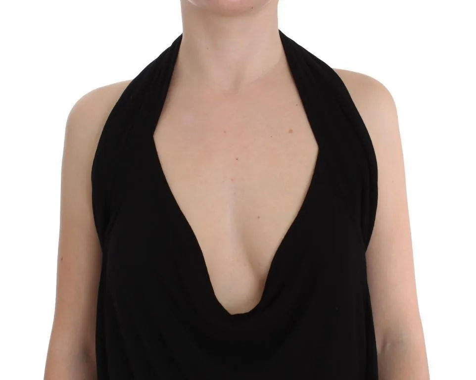 Black Stretch Sleeveless Blouse