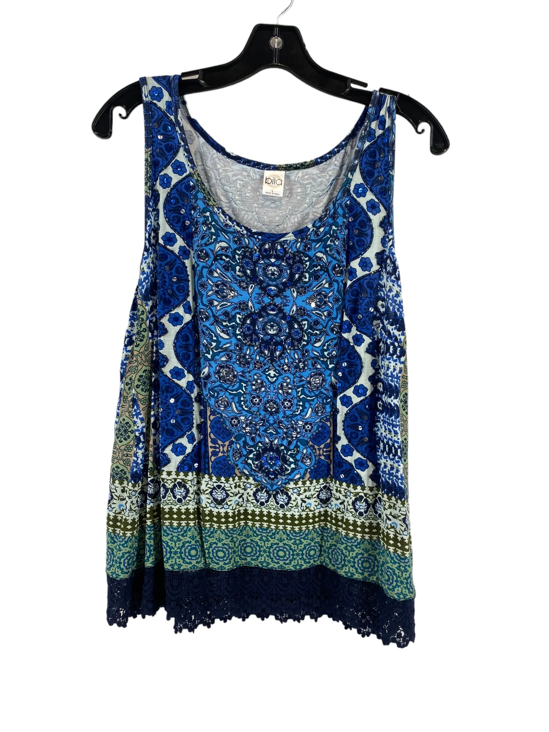 Blue Top Sleeveless Bila, Size L