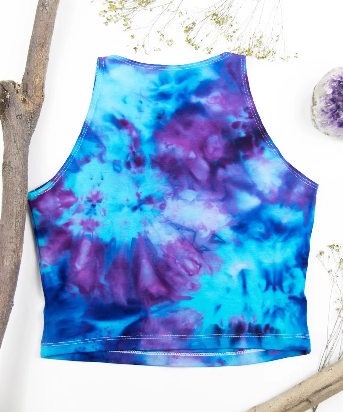 Blueberry Ice Dye Crop Top