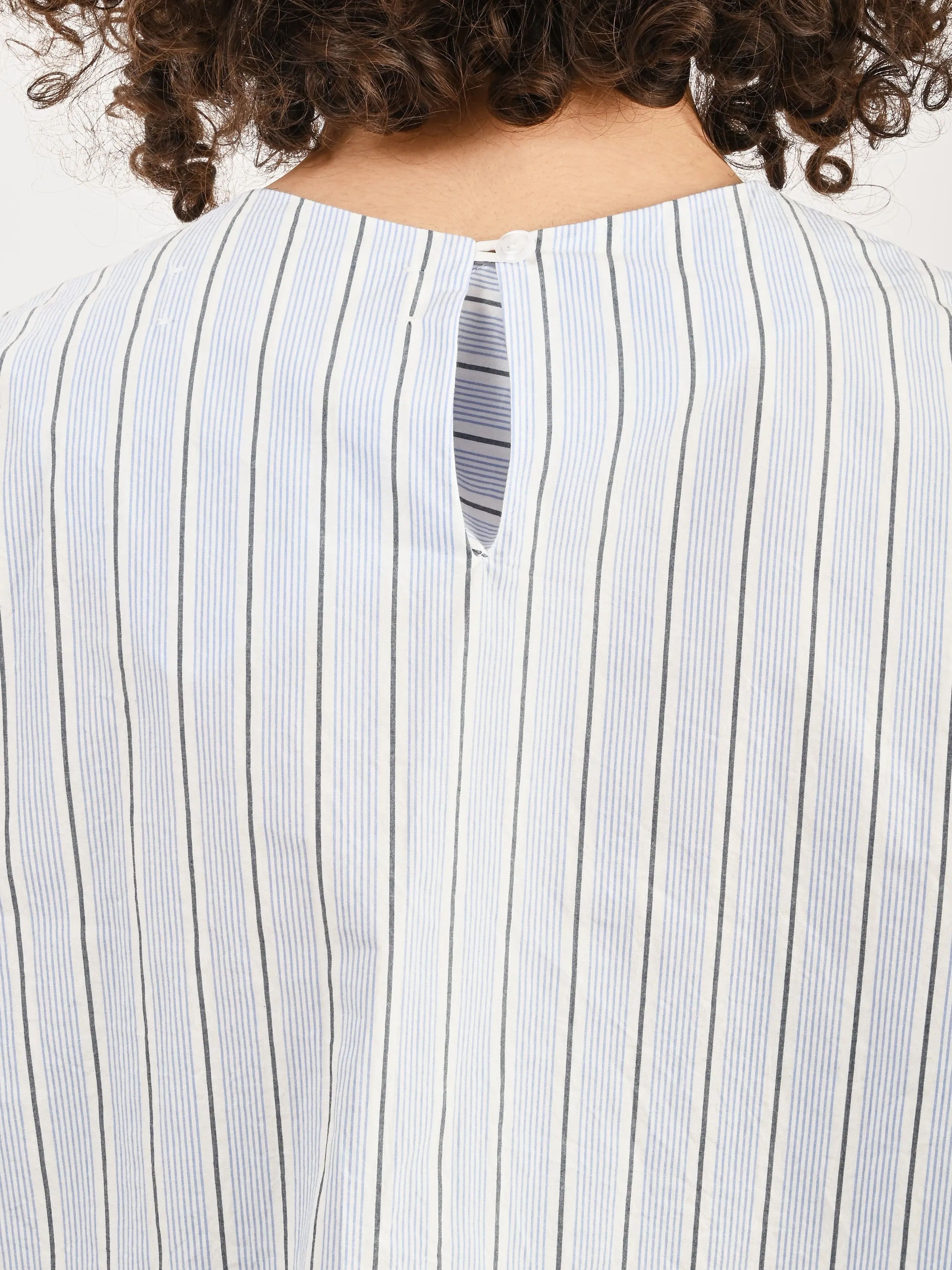 Blue/Black Stripe Jeanne Blouse