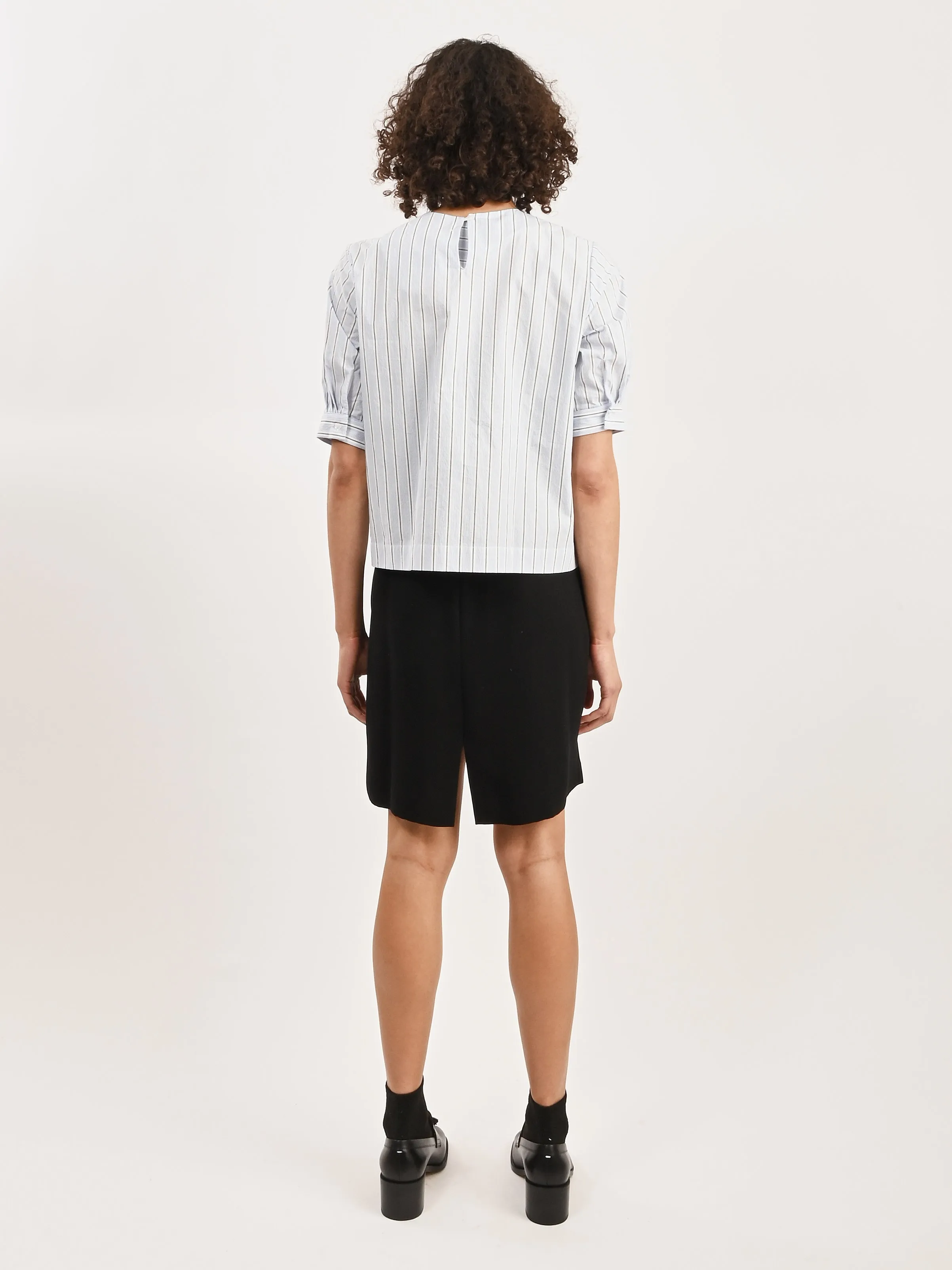 Blue/Black Stripe Jeanne Blouse
