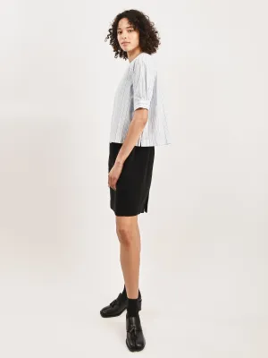 Blue/Black Stripe Jeanne Blouse