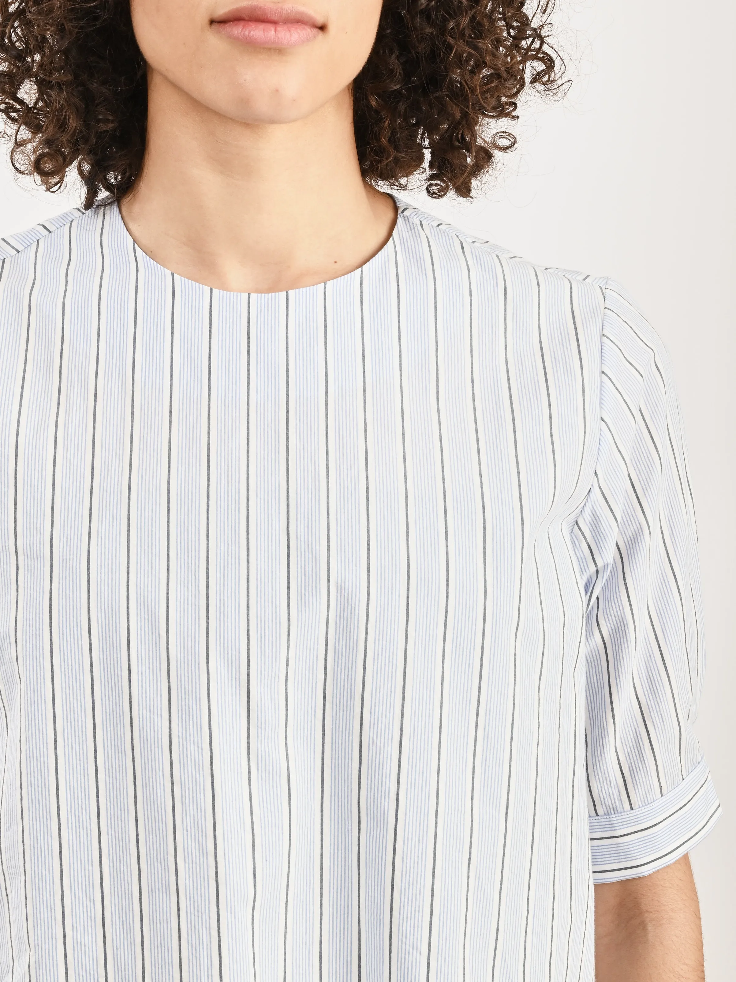 Blue/Black Stripe Jeanne Blouse