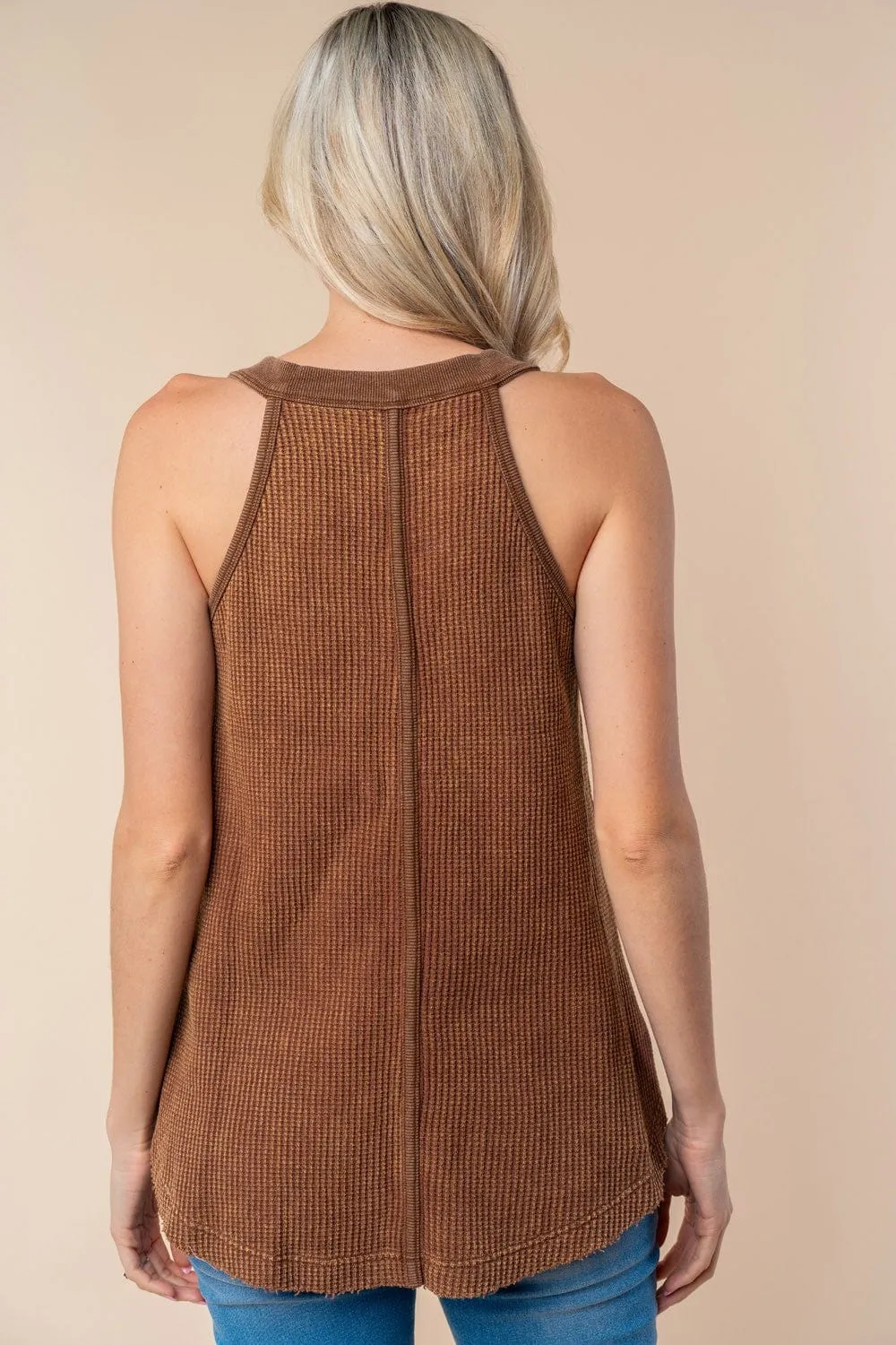 Bridget SnapFront Racerback Tank in Waffleknit (3 COLORS)