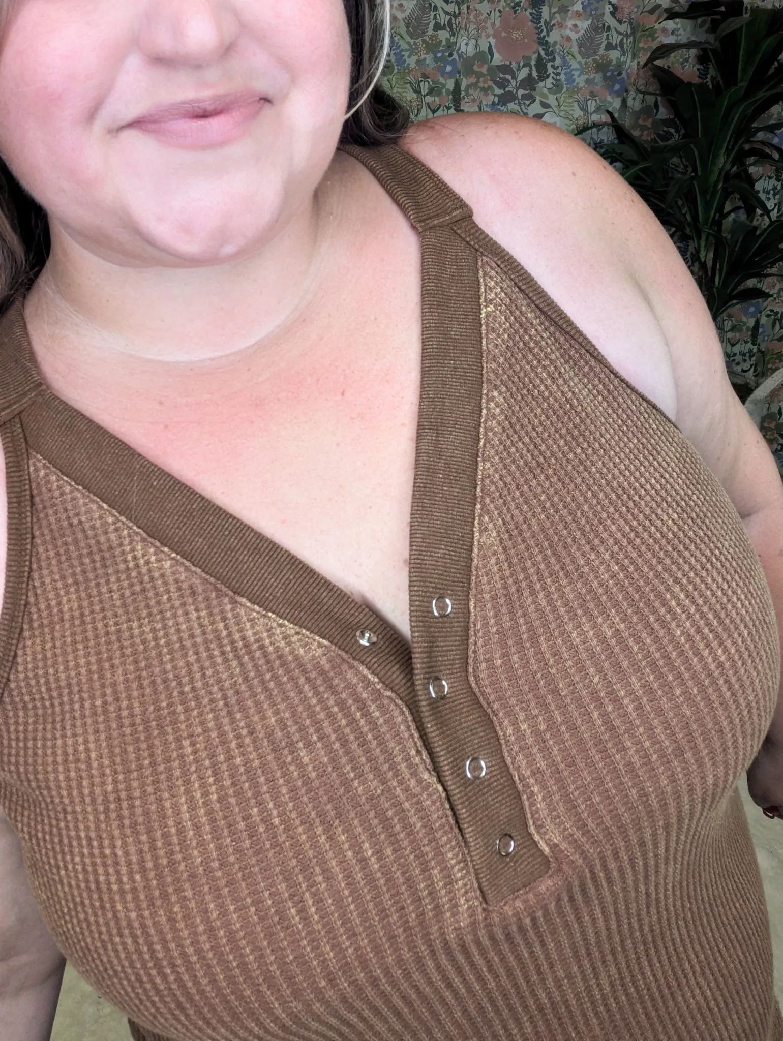 Bridget SnapFront Racerback Tank in Waffleknit (3 COLORS)