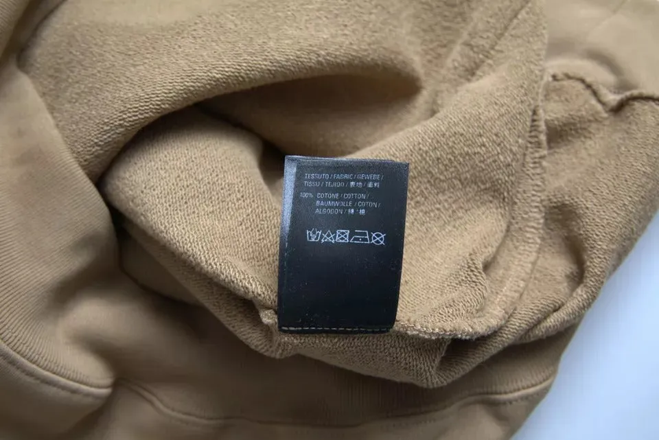 Brown Cotton Symbolic Molleton Bouclette Hooded Sweater