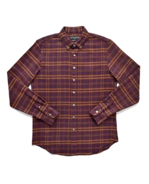 Burgundy Plaid Blanket Flannel Shirt